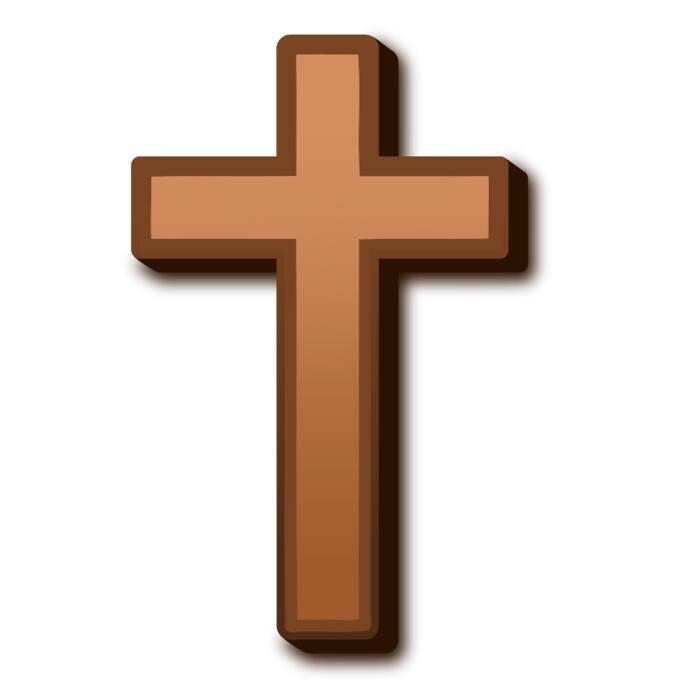 Brown cross vector graphics