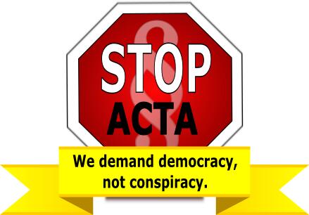 Vector clip art Stop ACTA