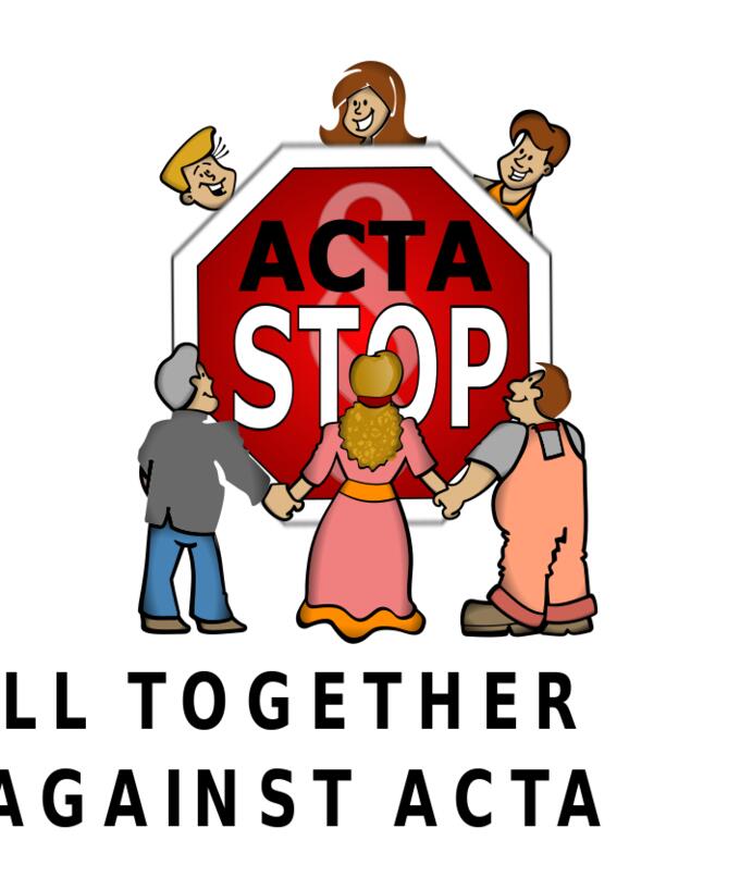 Vector illustration of Stop ACTA