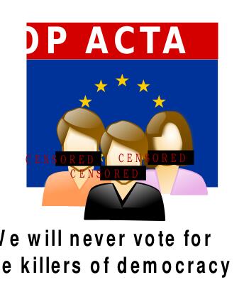 Stop ACTA vector illustration