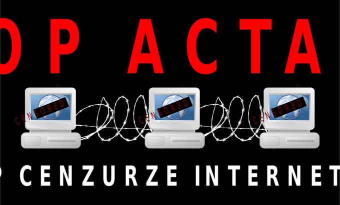 Vector illustration of Stop ACTA sign