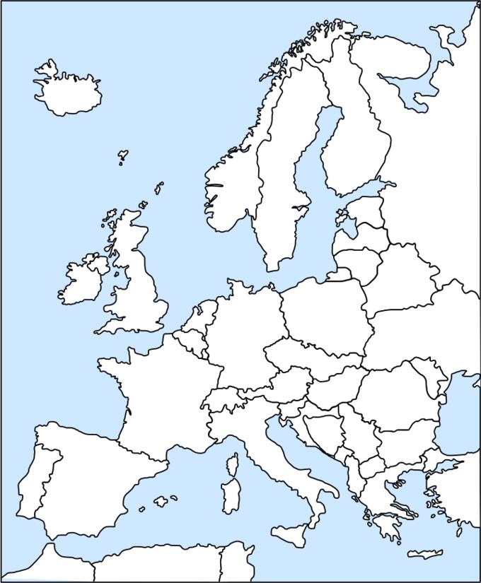 Vector clip art of map of Europe