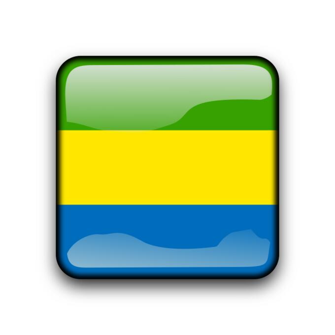 Country flag button for Gabon