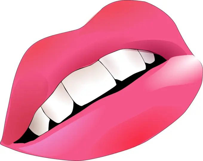 Vector graphics of lips