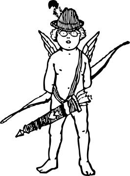 Vector image of tyrol cupid
