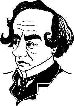 Vector illustration of Benjamin Disraeli
