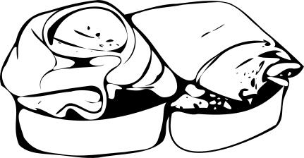 Vector drawing of bruschetti
