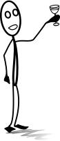 Vector caricature of man who toasts