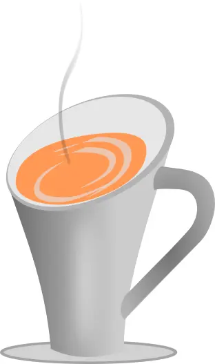 Hot drink in a cup vector graphics