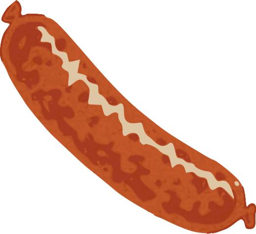 Sausage vector drawing