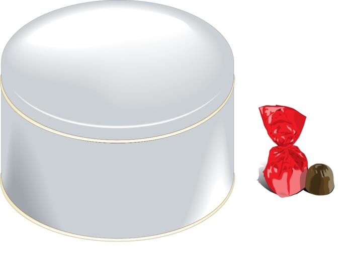 Sweets can vector illustration