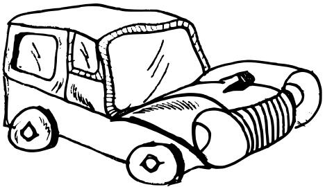 Vector graphics of cartoon car