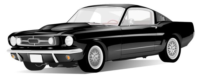 American sport car vector drawing
