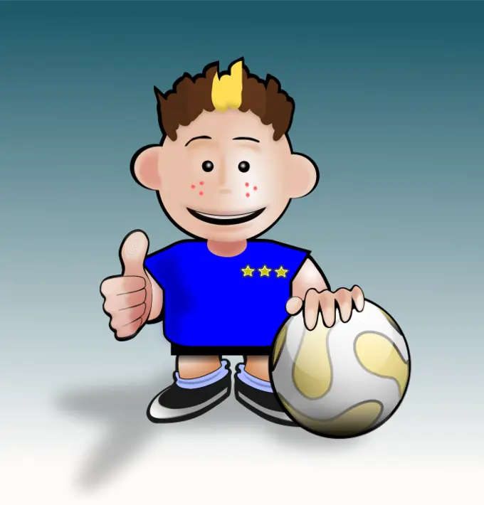 Vector illustration of soccer cartoon
