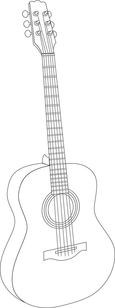 Acoustic guitar vector illustration