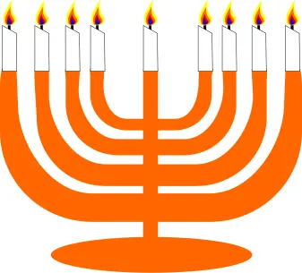 Vector image of Menorah for Hanukkah