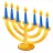 Vector illustration of Hanukkah candles