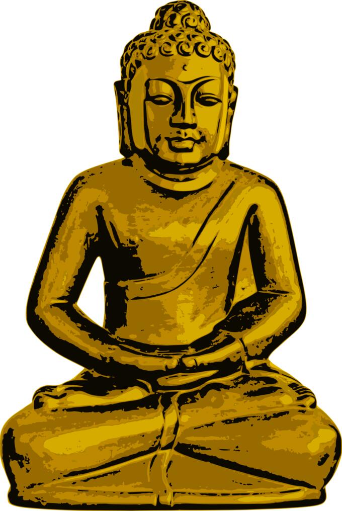 Vector drawing of Golden Buddha