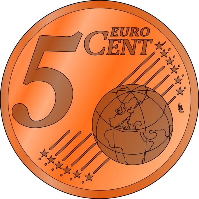 Vector image of 5 Euro cent coin