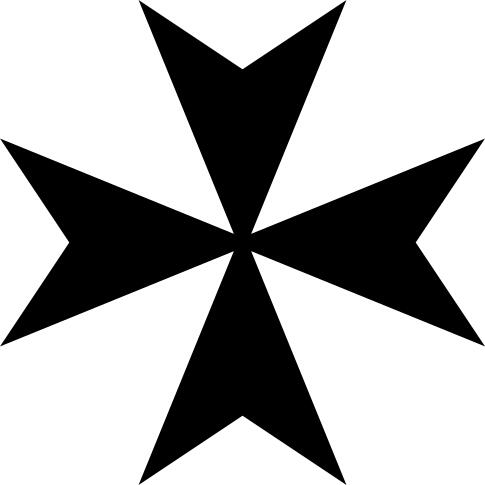 Vector image of Maltese cross