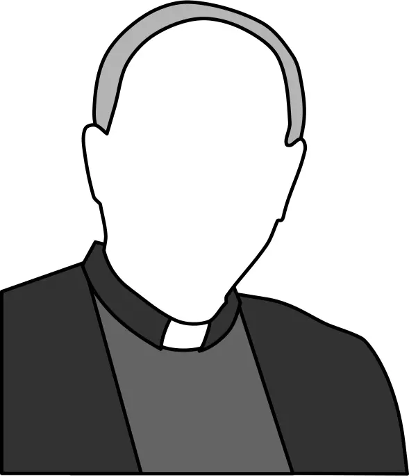 Vector drawing of a priest