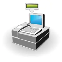 Vector icon of cash register