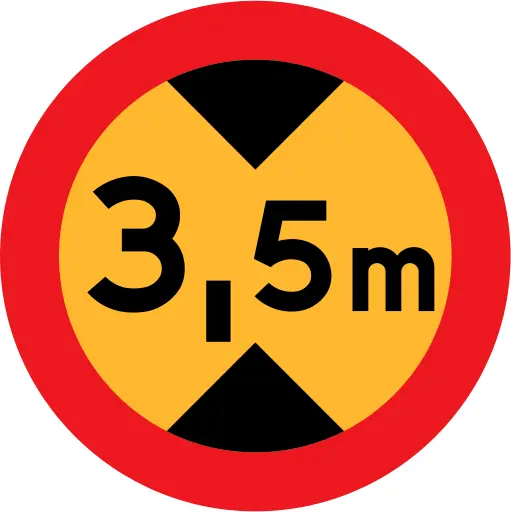 3.5 m traffic vector road sign