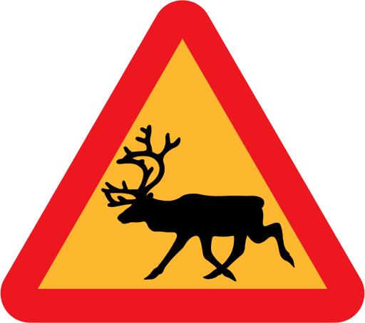 Wild animal traffic sign vector