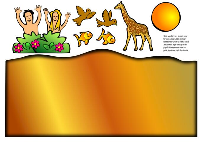 Creation scene vector image 2