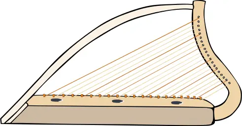 Vector illustration of harp