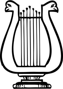 Vector graphics of lyre instrument