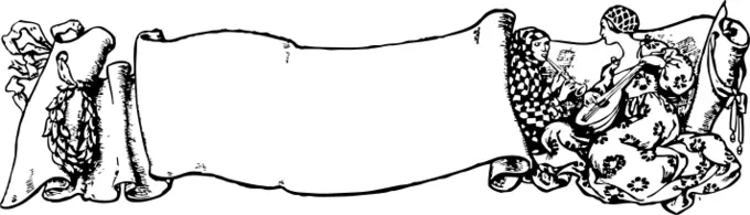 Vector illustration of musical stroll