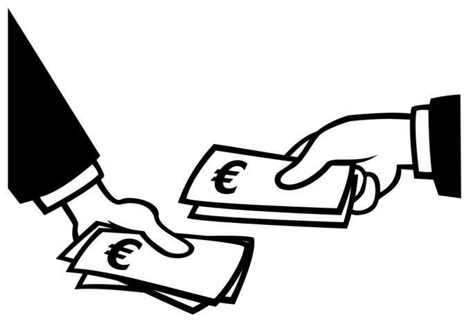Paying in Euros illustraton