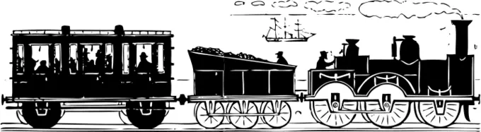 19th century train vector image