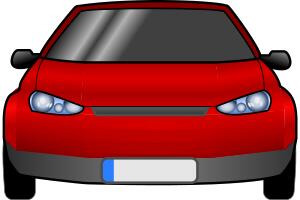 Car front view vector graphics