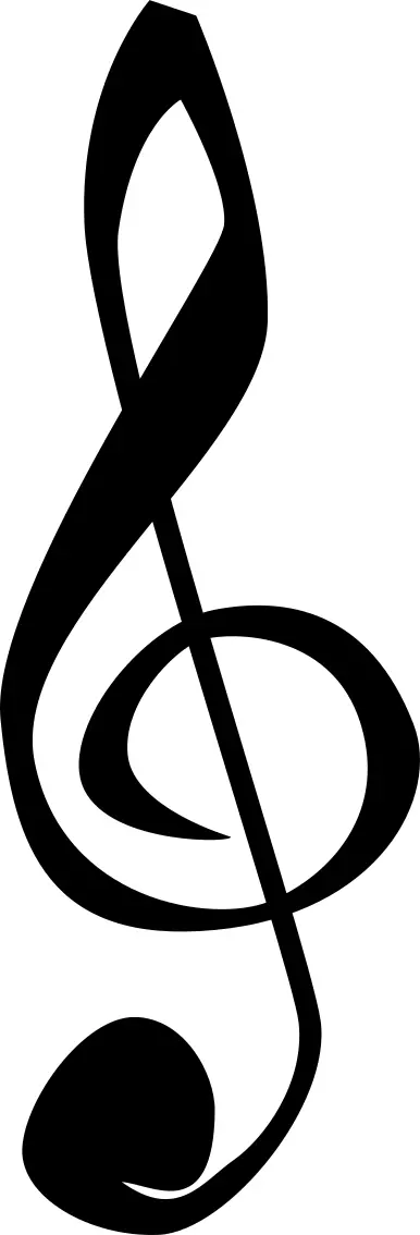 Treble clef art vector