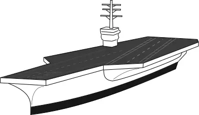 Aircraft carrier vector image