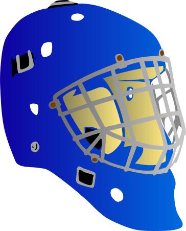 Hockey goalkeeper mask vector