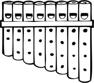 Pan pipes vector graphics