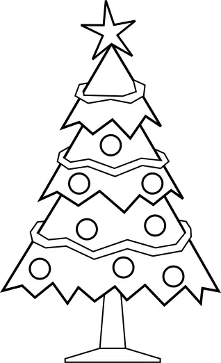 Christmas tree outline vector