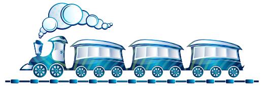 Blue Train Vector