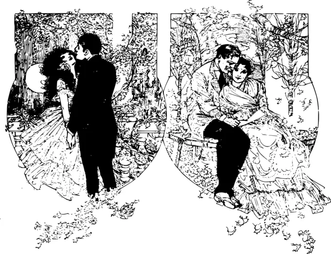 Lovers Embrace Vector Graphics