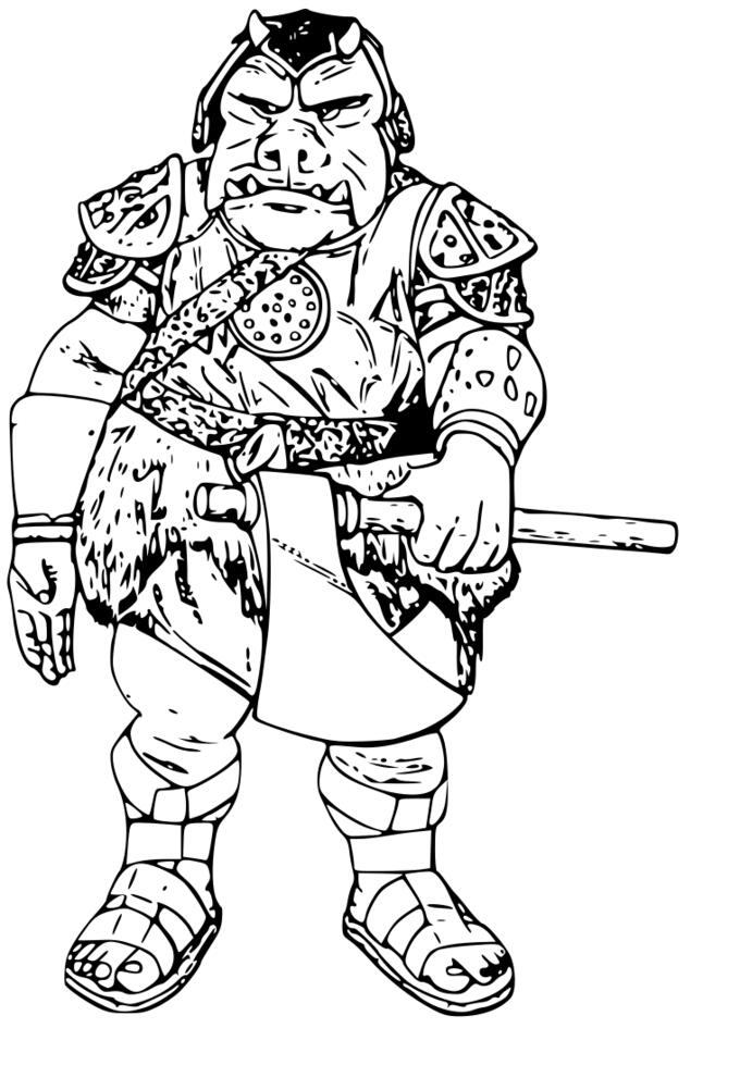 Gamorrean warrior vector