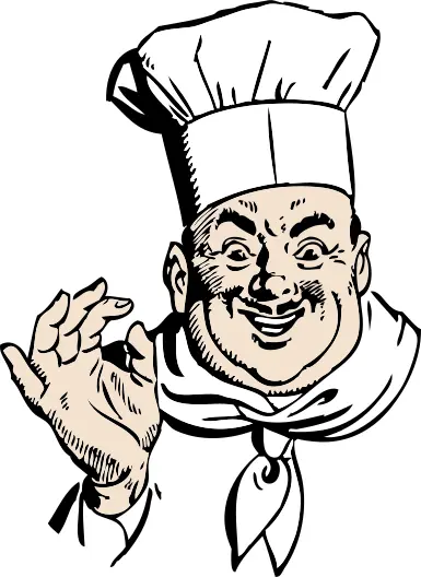Happy chef vector graphics