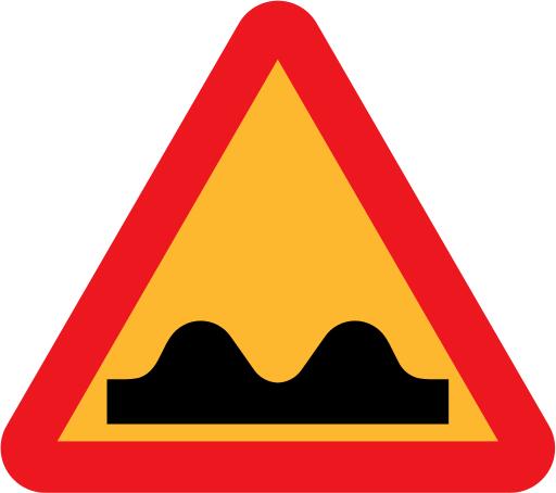 Speed Bump Sign Vector