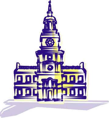 Independence Hall vector art