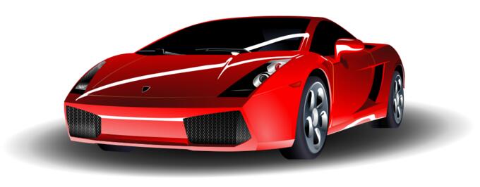 Red Lamborghini vector art