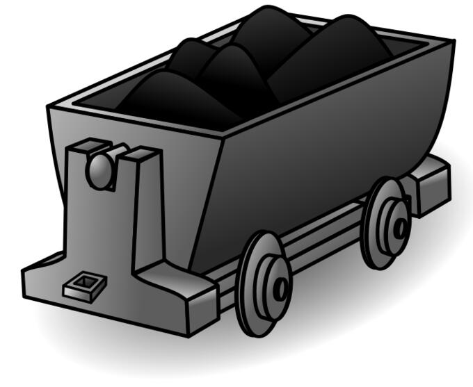 Coal lorry vector graphics
