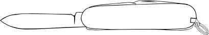Swiss army knife vector illustration