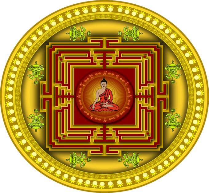 Mandala with Buddha